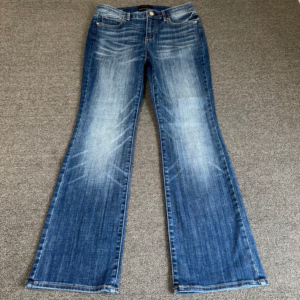 WHBM White House Black Market Mid-Rise Slim Bootcut Jeans Women's 6 Short Blue